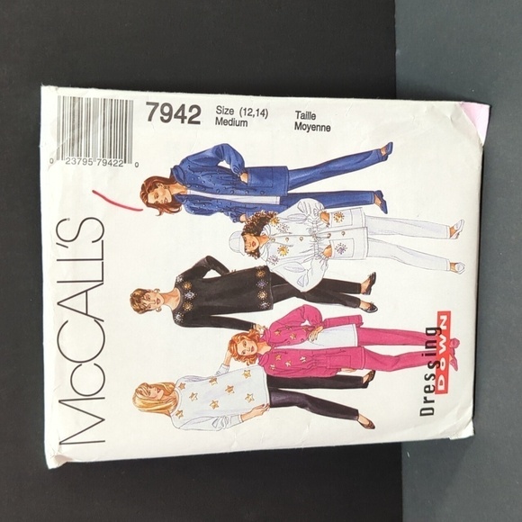 McCall's 7942 Dressing Down Uncut Sewing Pattern Size Med (12, 14) - Picture 1 of 3